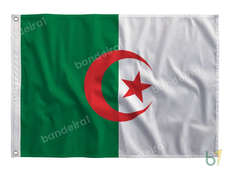 Bandeira da Argélia — poliéster — vista frontal