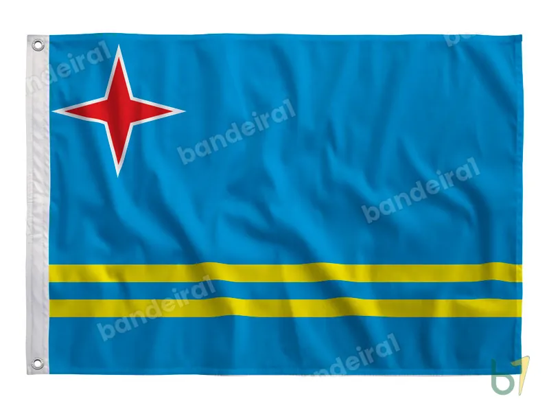 Bandeira de Aruba — poliéster — vista frontal
