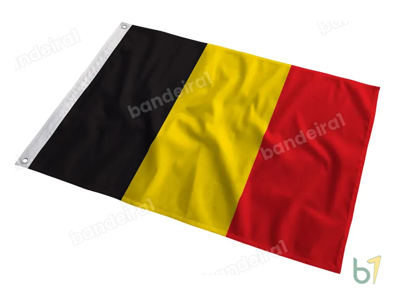 Bandeira da Bélgica — poliéster — em movimento