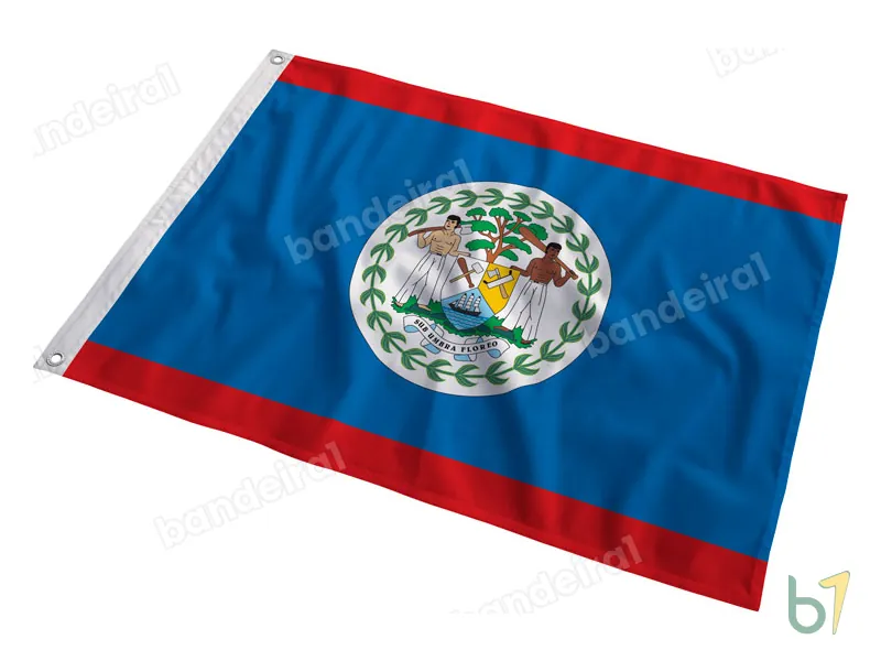 Bandeira de Belize — poliéster — em movimento
