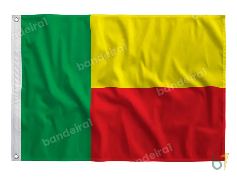 Bandeira do Benin — poliéster — vista frontal