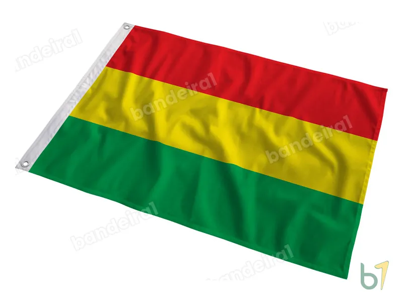 Bandeira da Bolívia — poliéster — em movimento