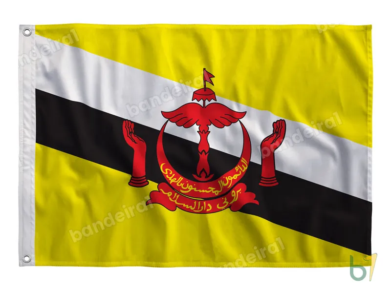 Bandeira de Brunei — poliéster — vista frontal