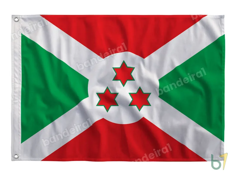 Bandeira do Burundi — poliéster — vista frontal