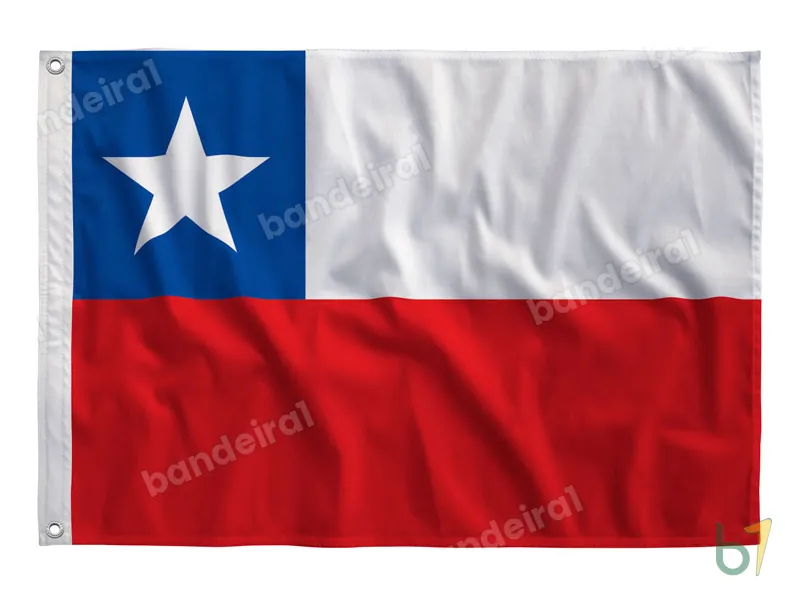 Bandeira do Chile — poliéster — vista frontal