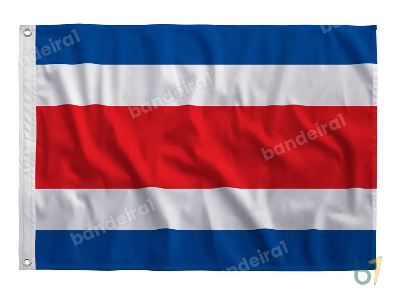 Bandeira da Costa Rica — poliéster — vista frontal