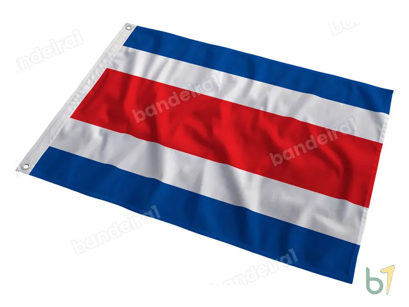 Bandeira da Costa Rica — poliéster — em movimento