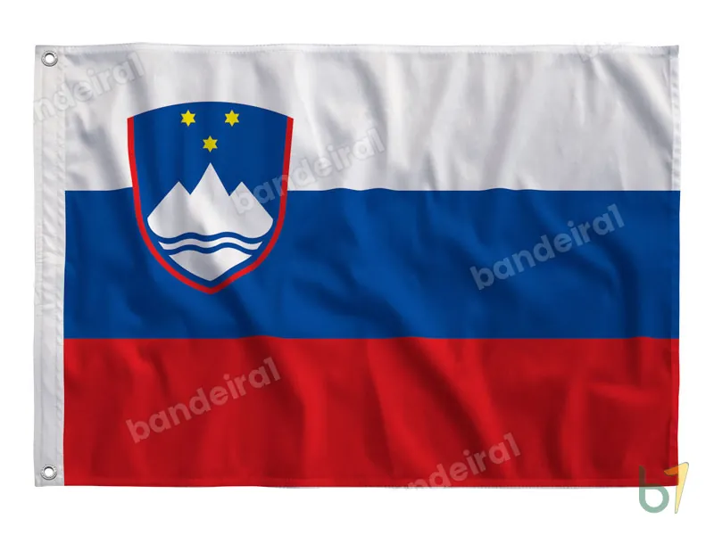 Bandeira da Eslovênia — poliéster — vista frontal