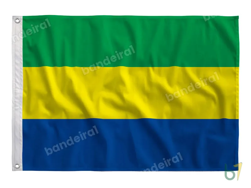Bandeira do Gabão — poliéster — vista frontal