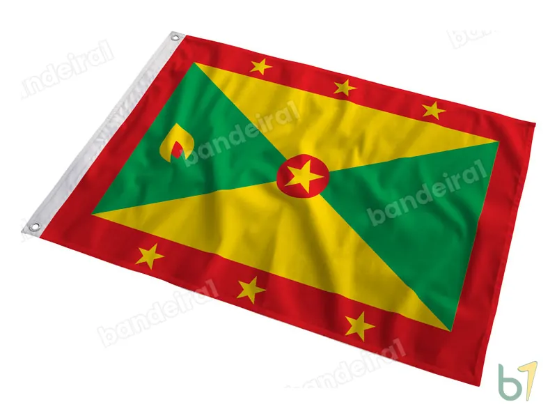 Bandeira de Granada — poliéster — em movimento