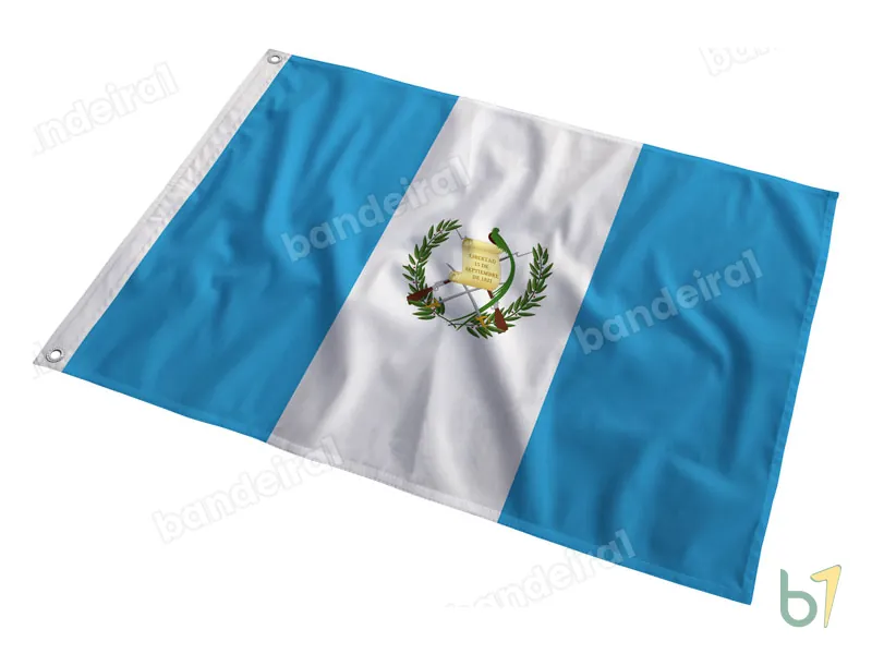 Bandeira da Guatemala — poliéster — em movimento