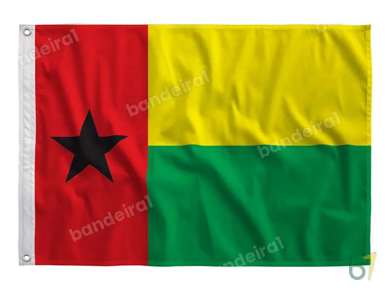 Bandeira da Guiné-Bissau — poliéster — vista frontal