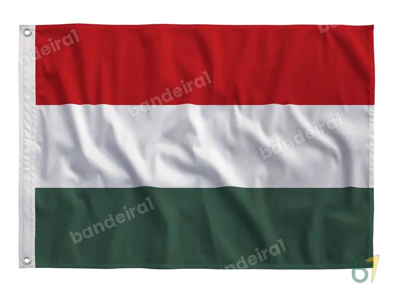 Bandeira da Hungria — poliéster — vista frontal