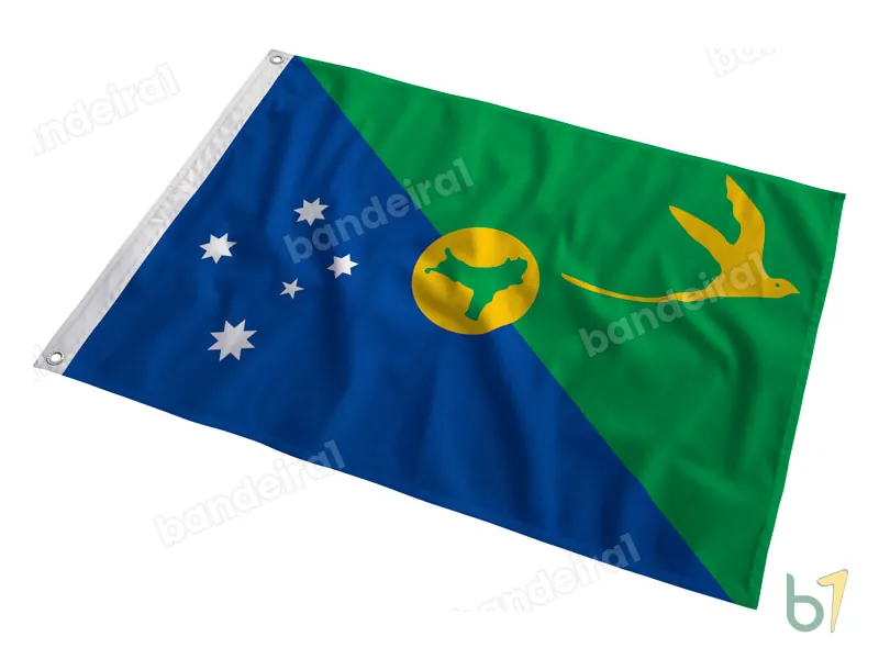 Bandeira da Ilha Christmas — poliéster — em movimento
