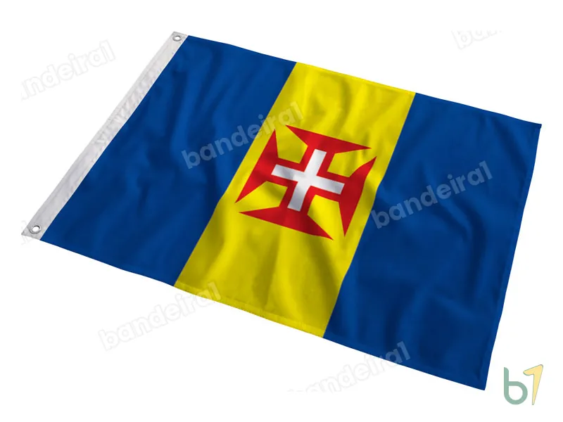 Bandeira da Ilha da Madeira — poliéster — em movimento
