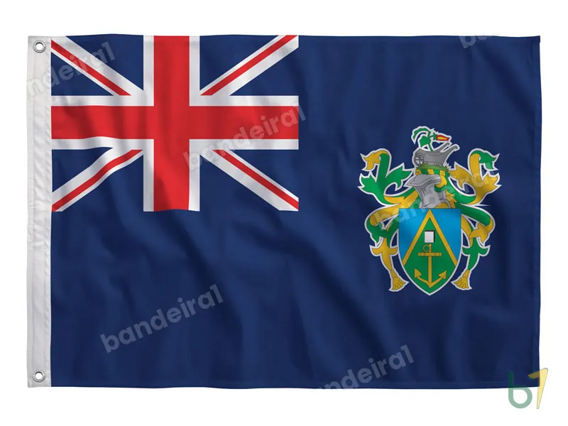 Bandeira das Ilhas Pitcairn — poliéster — vista frontal