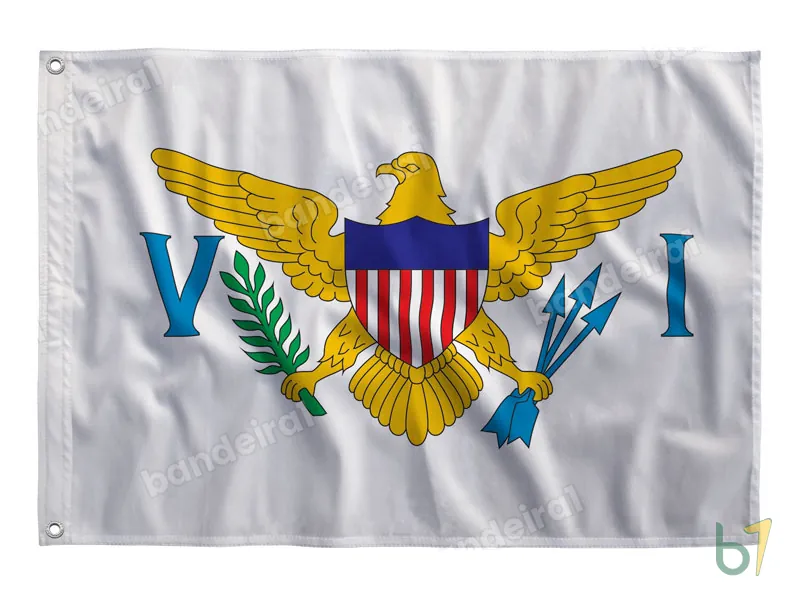 Bandeira das Ilhas Virgens Americanas — poliéster — vista frontal