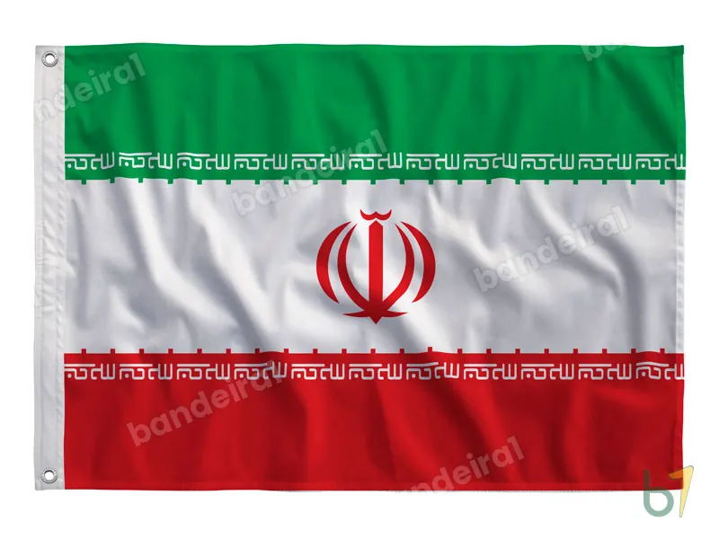 Bandeira do Irã — poliéster — vista frontal