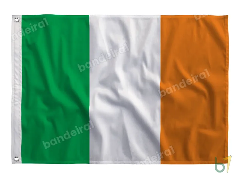 Bandeira da Irlanda — poliéster — vista frontal