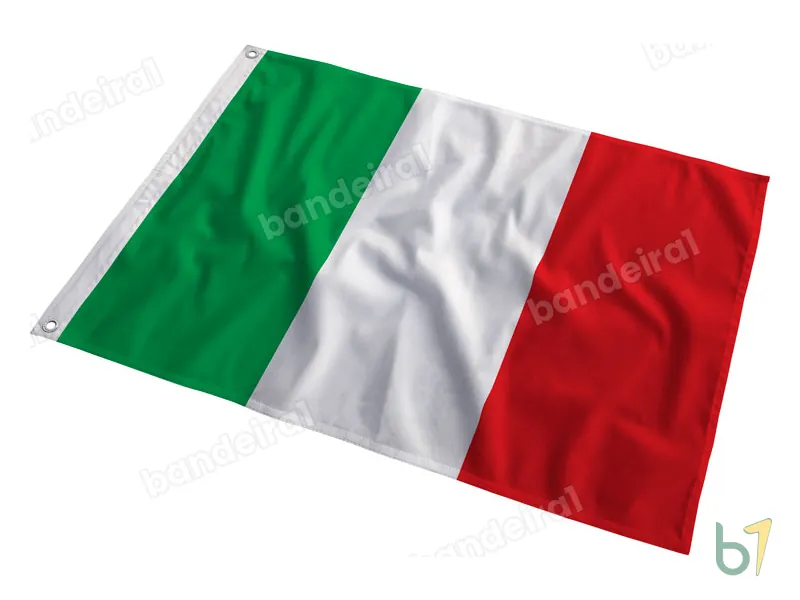 Bandeira da Itália — poliéster — em movimento