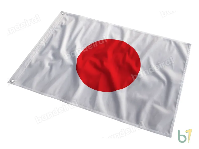 Bandeira do Japão — poliéster — em movimento
