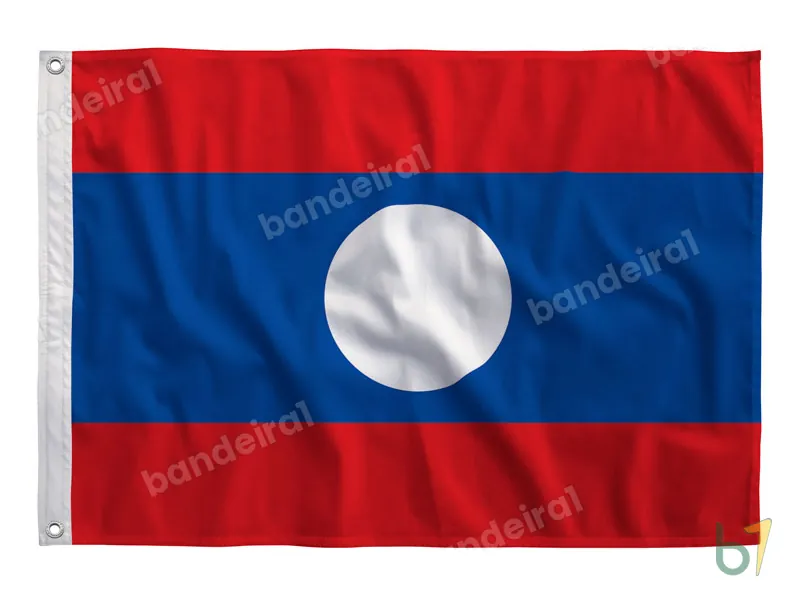 Bandeira do Laos — poliéster — vista frontal