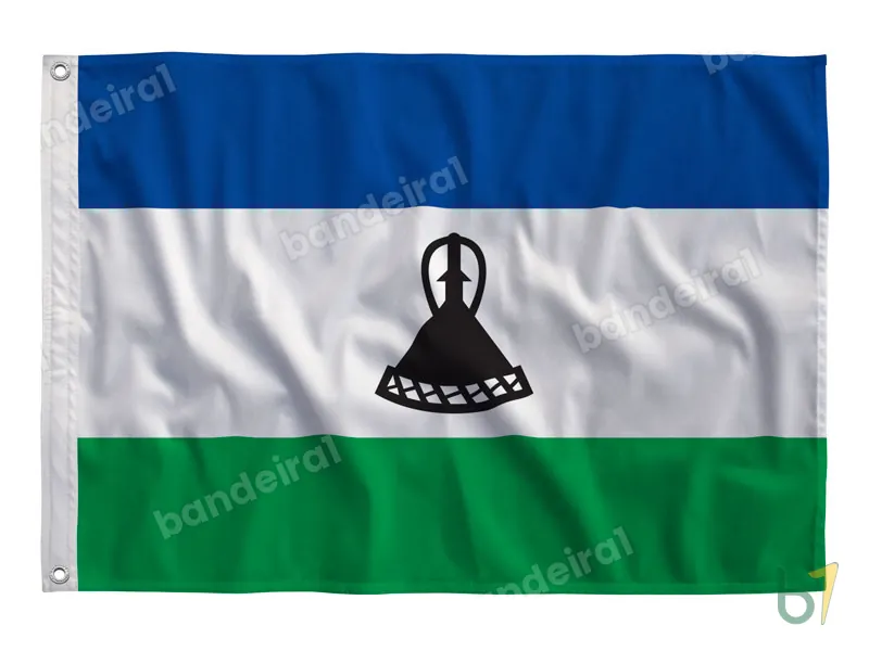 Bandeira do Lesoto — poliéster — vista frontal