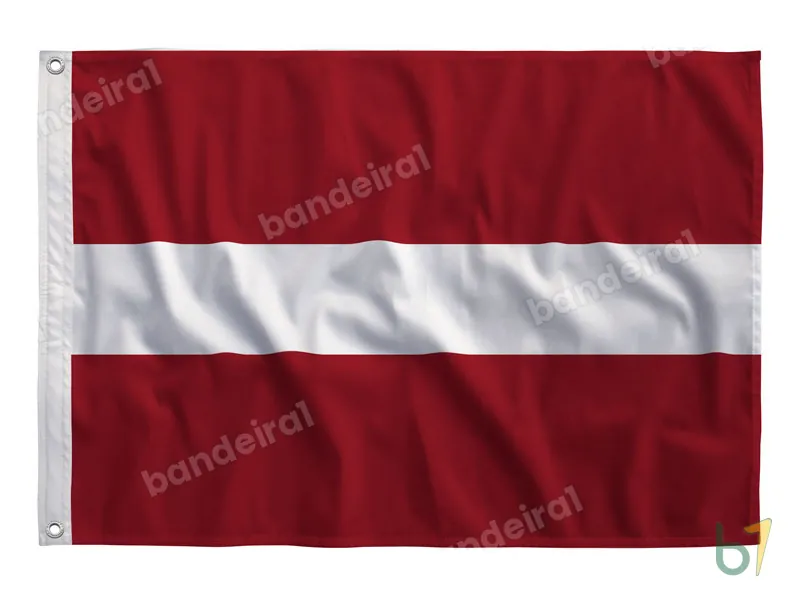 Bandeira da Letônia — poliéster — vista frontal