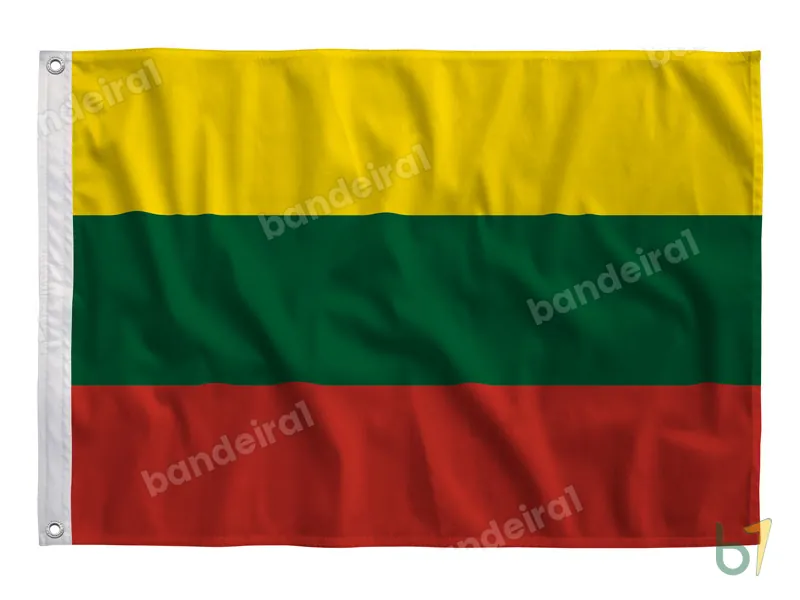 Bandeira da Lituânia — poliéster — vista frontal