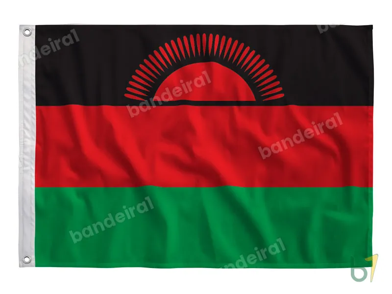 Bandeira do Malawi — poliéster — vista frontal