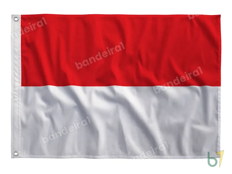 Bandeira de Mônaco — poliéster — vista frontal