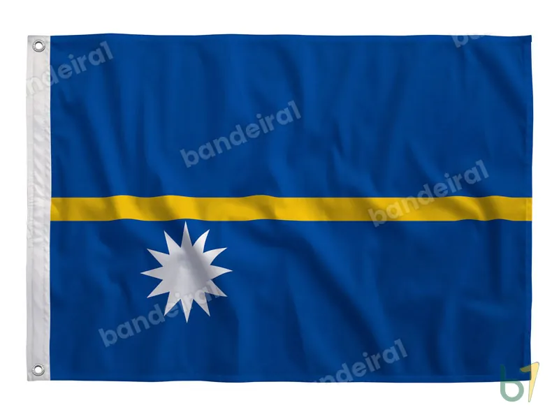 Bandeira de Nauru — poliéster — vista frontal