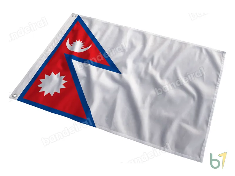 Bandeira do Nepal — poliéster — em movimento