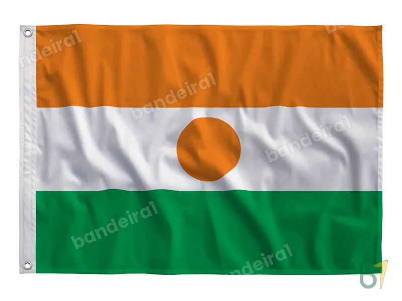 Bandeira do Níger — poliéster — vista frontal