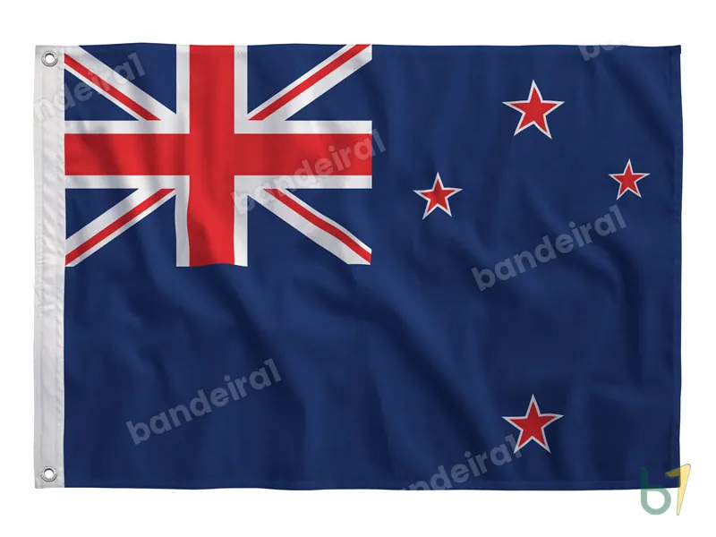 Bandeira da Nova Zelândia — poliéster — vista frontal
