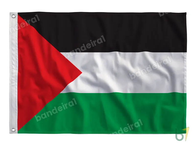 Bandeira da Palestina — poliéster — vista frontal