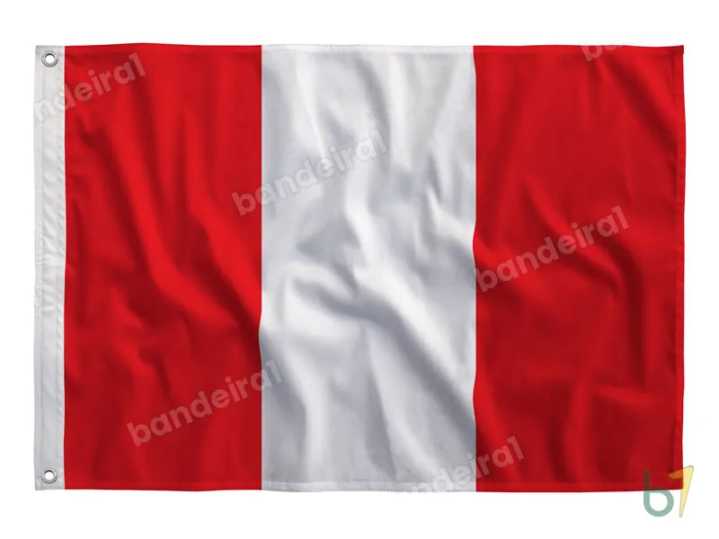 Bandeira do Peru — poliéster — vista frontal
