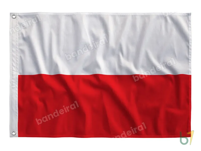Bandeira da Polônia — poliéster — vista frontal
