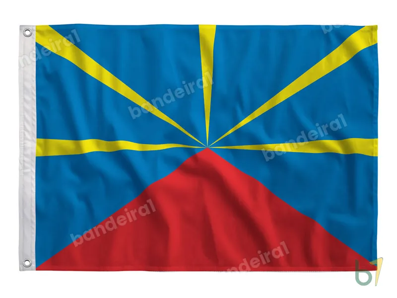Bandeira de Reunião — poliéster — vista frontal