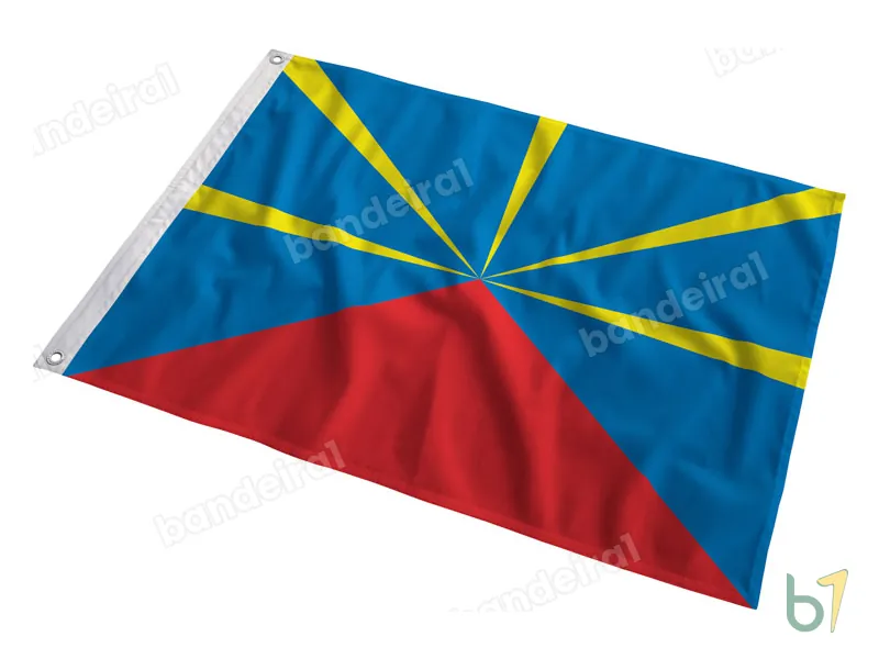 Bandeira de Reunião — poliéster — em movimento
