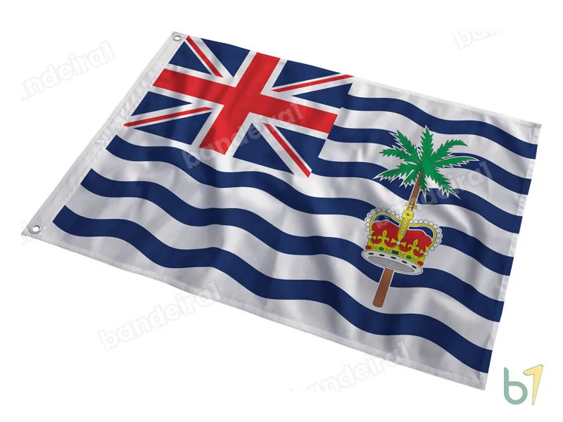 Bandeira do Território Britânico do Oceano Índico — poliéster — em movimento