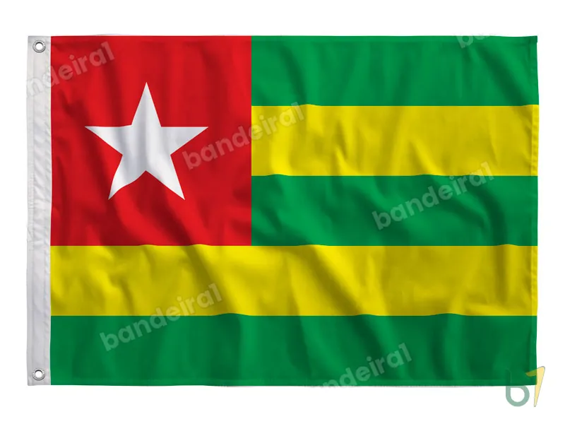 Bandeira do Togo — poliéster — vista frontal
