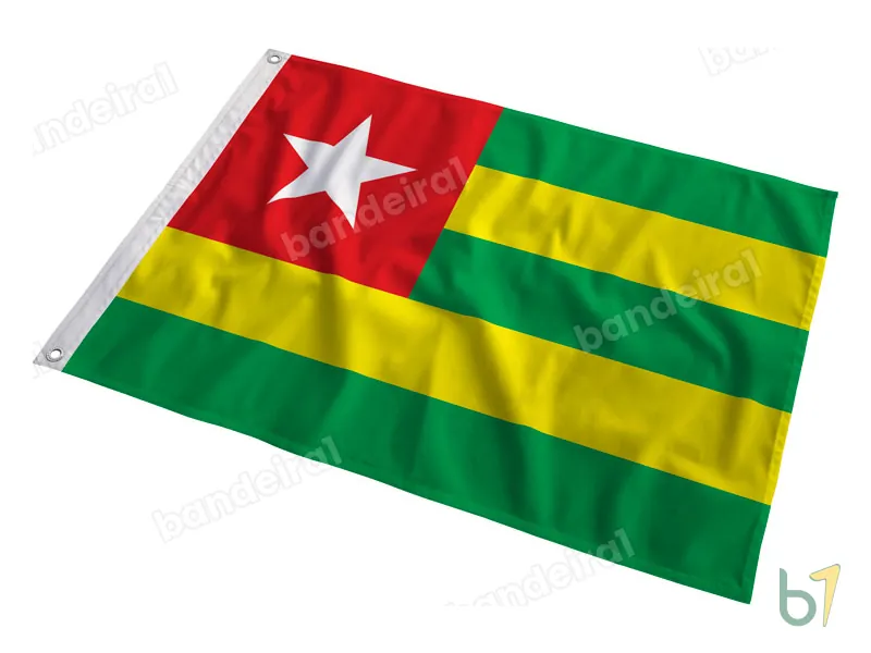 Bandeira do Togo — poliéster — em movimento
