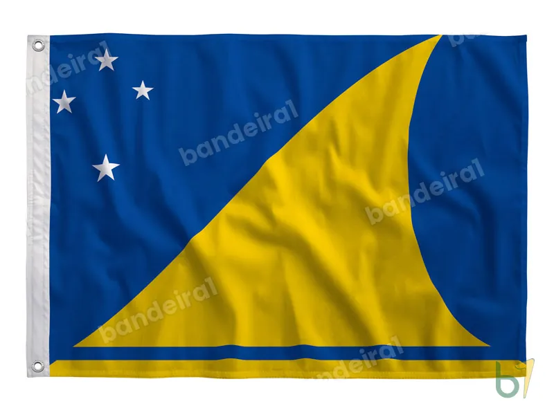 Bandeira de Tokelau — poliéster — vista frontal
