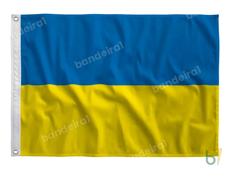 Bandeira da Ucrânia — poliéster — vista frontal