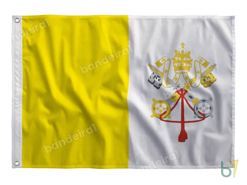 Bandeira do Vaticano — poliéster — vista frontal