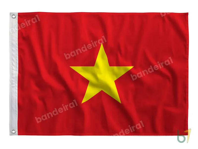Bandeira do Vietnã — poliéster — vista frontal